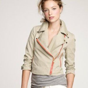 jcrew khaki moto jacket